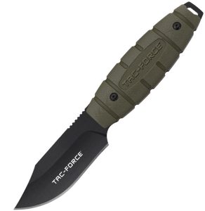 Tac Force Clip Point Fixed Blade Green Nylon