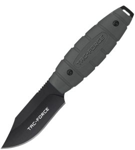 Tac Force Clip Point Fixed Blade Gray Nylon