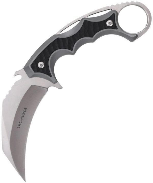 Tac Force Fixed Blade Gray 3Cr13MoV Stainless Hawkbill Knife