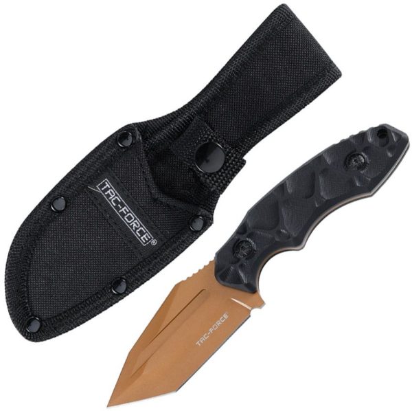 Tac Force Fixed Blade Bronze 3.5" Tanto Stainless Steel Knife