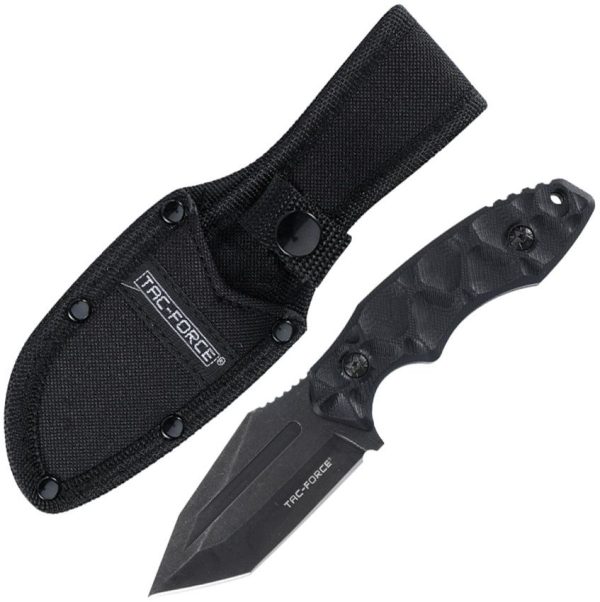 Tac Force Fixed Blade BSW 3.5" Black Stonewash Tanto Knife