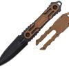 Tac Force Fixed Blade Dagger Brown ABS 2.88in
