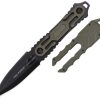 Tac Force Fixed Blade Dagger Green ABS 2.88in