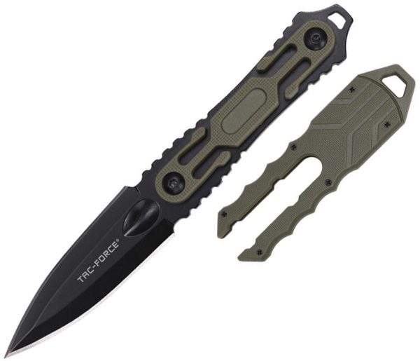 Tac Force Fixed Blade Dagger Green ABS 2.88in