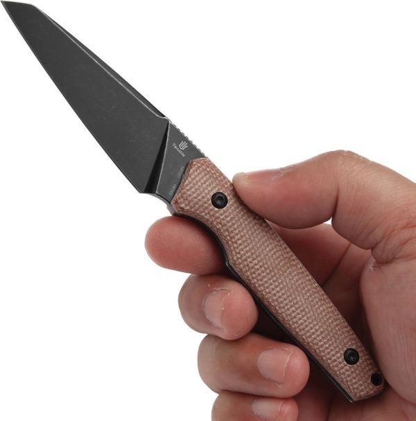 Tenable Parr Fixed Blade 14C28N Sandvik Brown Micarta Knife