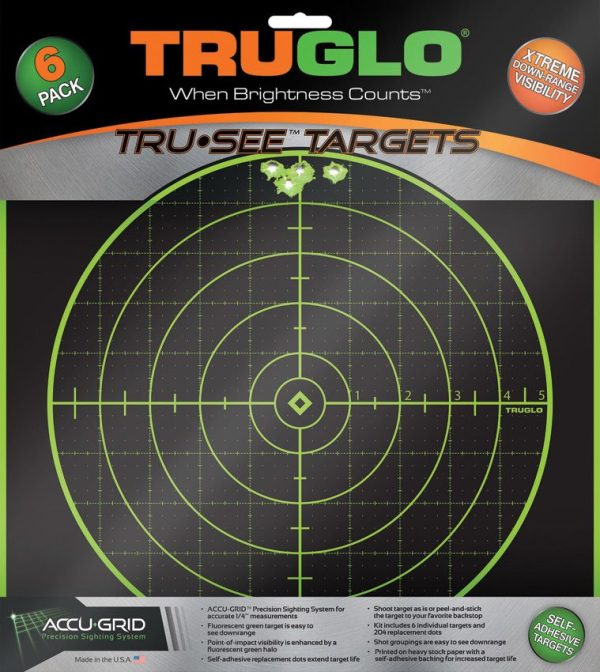 TRUGLO Tru-See Splatter Target 100yd Six-Pack 12x12in