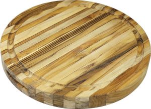 Teak Haus Traditional Round Carving Board 18" Teak Wood