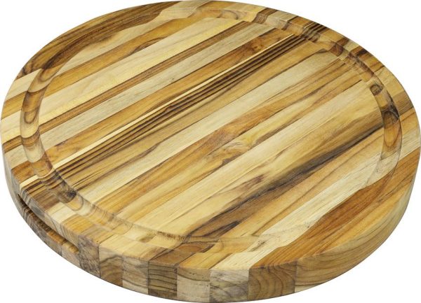 Teak Haus Traditional Round Carving Board 18" Teak Wood