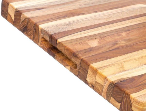 Teak Haus Traditional Cutting Board 20x15 Reversible Teakwood