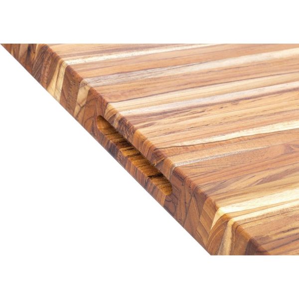 Teak Haus Traditional Cutting Board 24x18 Edge Grain Kitchen