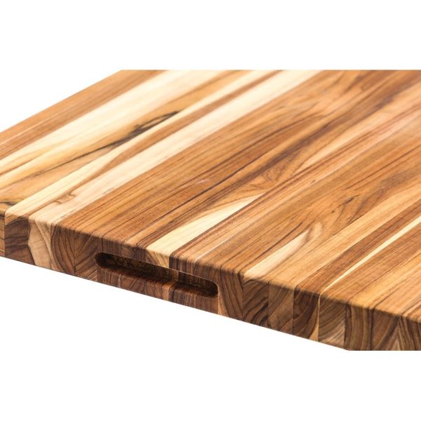 Teak Haus Traditional Cutting Board 24x18 Edge Grain Kitchen