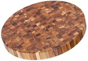 Teak Haus Butcher Block Cutting Board 18" End Grain Teakwood