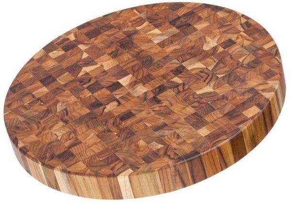 Teak Haus Butcher Block Cutting Board 18" End Grain Teakwood