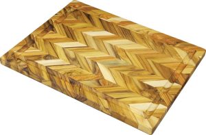 Teak Haus Herringbone Cutting Board 18x14 Medium