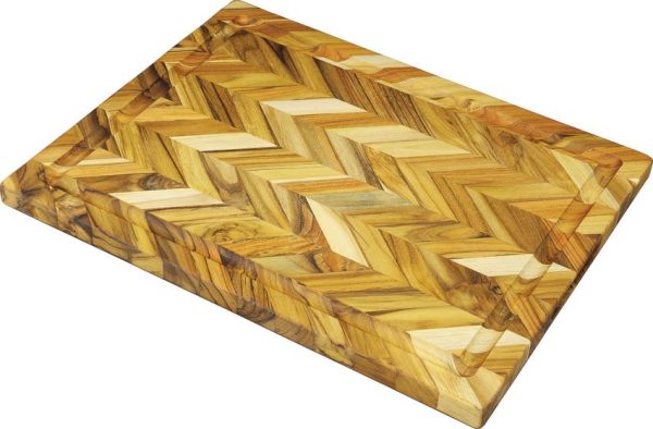 Teak Haus Herringbone Cutting Board 18x14 Medium
