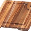 Teak Haus Marine Bar Board - 8x8 Teakwood Corner Hole