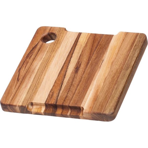 Teak Haus Marine Bar Board - 8x8 Teakwood Corner Hole