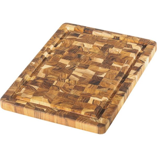 Teak Haus Cutting Board 14x10 - Edge Grain Juice Canal