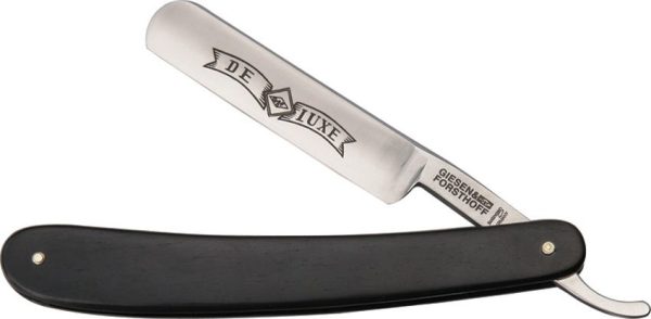 Giesen & Forsthoff Straight Razor 5/8 Carbon Steel Ebony Wood