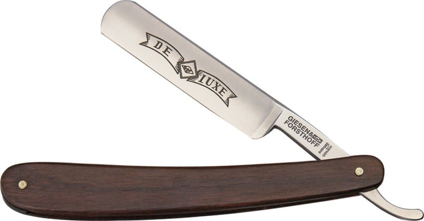 Giesen & Forsthoff Deluxe Straight Razor Rosewood 4" Carbon Steel