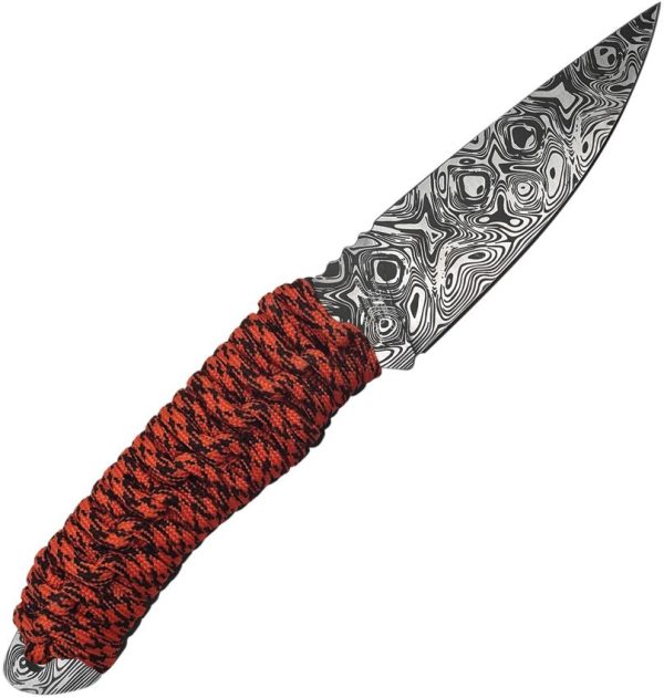 Takumitak Nighthawk Fixed Blade - Orange Cord Handle