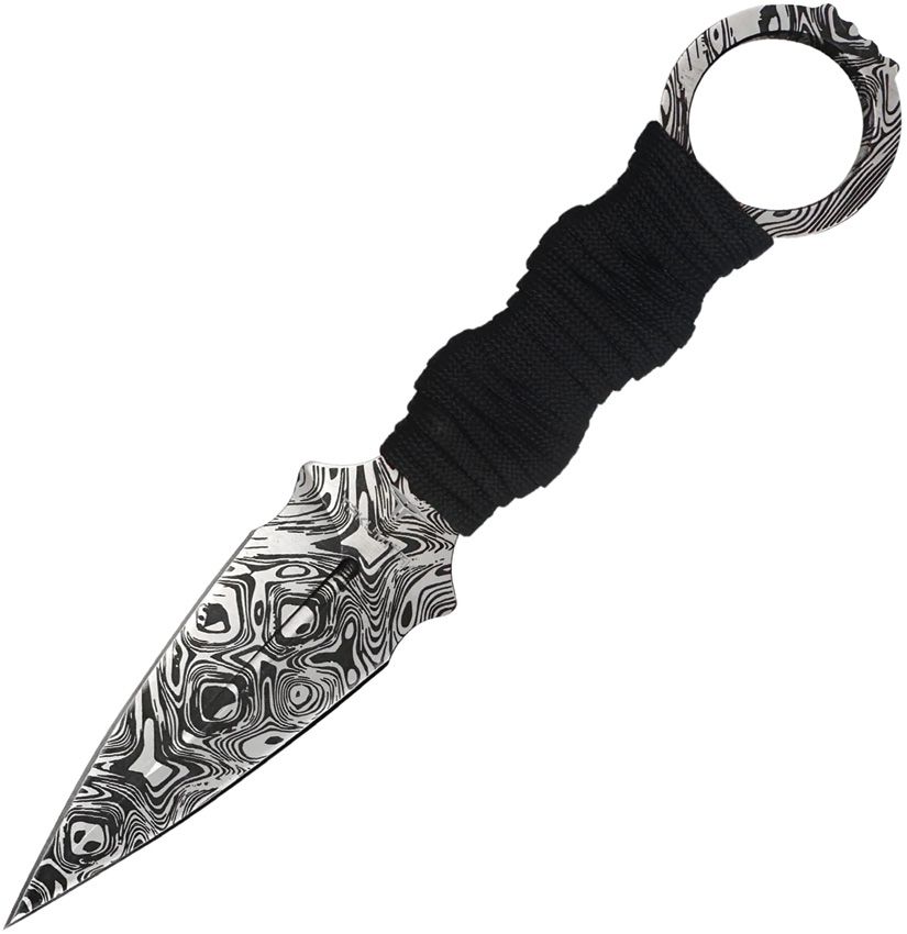 Takumitak Defender Fixed Blade Dagger 4.13" Black w/ Sheath