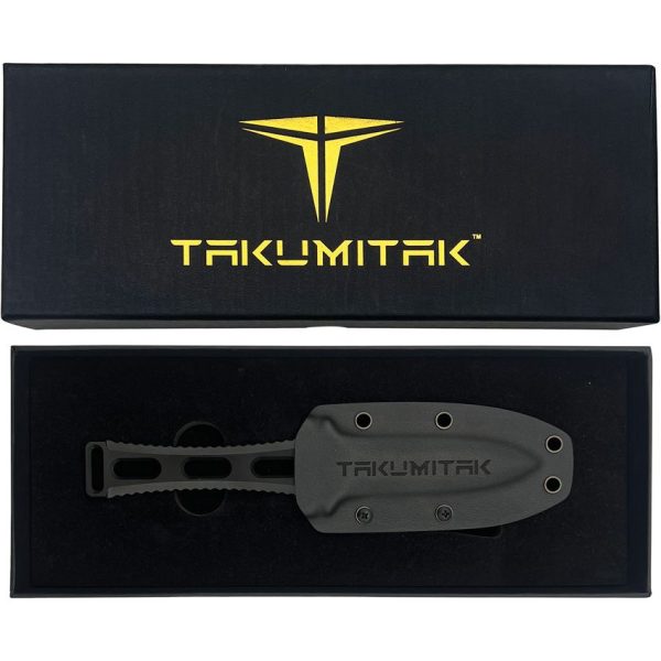 Takumitak Hidden Anger Fixed Blade Black D2 Steel Knife