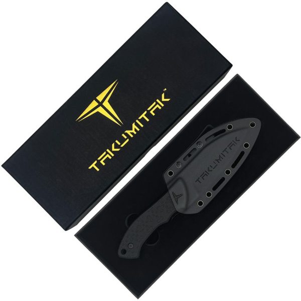 Takumitak Day500 Fixed Blade Black D2 Steel Sheepsfoot Knife