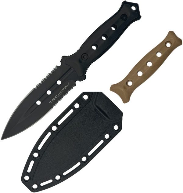 Takumitak Unrestricted Fixed Blade - Dagger Serrated