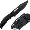 Takumitak Obsidian Fixed Blade - Clip Point Black