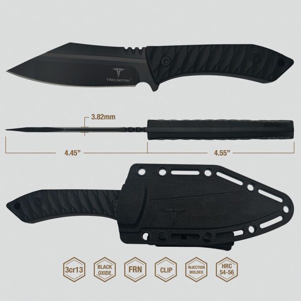 Takumitak Asym Fixed Blade - Sheepsfoot 4.5in