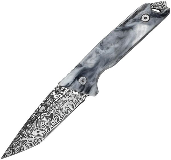 Takumitak Bloodstrike Fixed Blade - Damascus Tanto Black