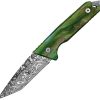 Takumitak Bloodstrike Fixed Blade - Damascus Tanto Green