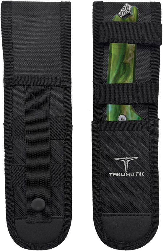 Takumitak Bloodstrike Fixed Blade - Damascus Tanto Green