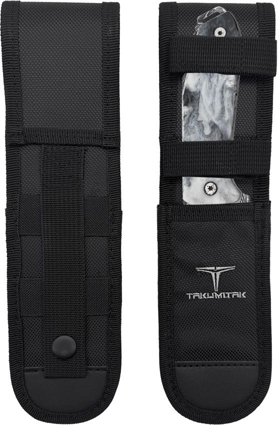 Takumitak Takumi Fixed Blade - Damascus Drop Point Black