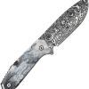 Takumitak Takumi Fixed Blade - Damascus Drop Point Black
