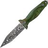 Takumitak Protector Fixed Blade - Damascus Dagger Green