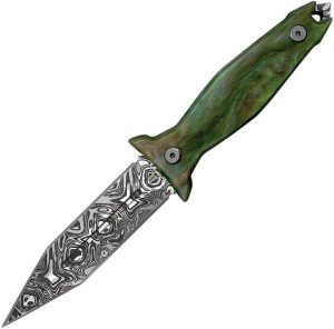 Takumitak Protector Fixed Blade - Damascus Dagger Green