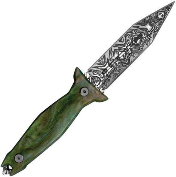 Takumitak Protector Fixed Blade - Damascus Dagger Green