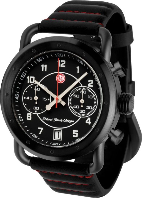 TMEICRS2252.jpg Time Concepts Szanto Rolland Sands Chronograph - Red Stitch