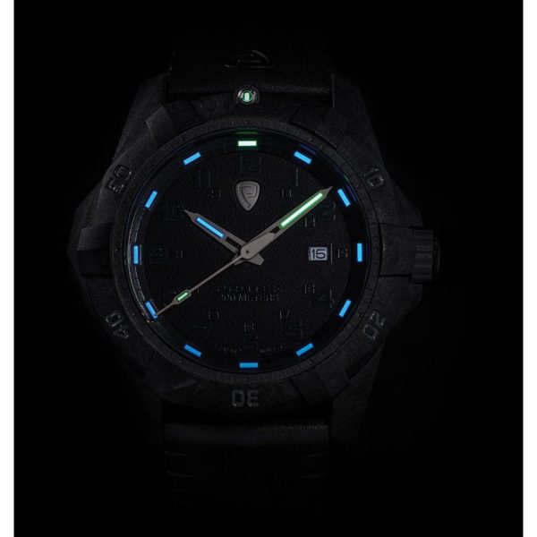 ProTek Dive 1000 Series Black Carbon Composite Watch 300M