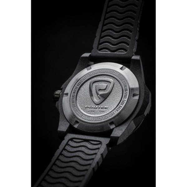 ProTek Dive 1000 Series Black Carbon Composite Watch 300M