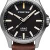 TMEPT3101.jpg ProTek USMC Field Watch 3100 Series Titanium Brown Leather