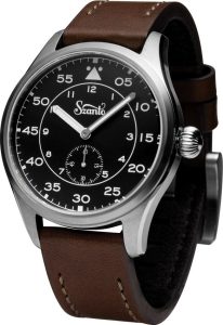 Time Concepts Szanto Aviator Watch - Black Dial