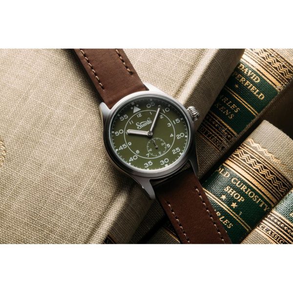 Time Concepts Szanto Aviator Watch - Green Dial