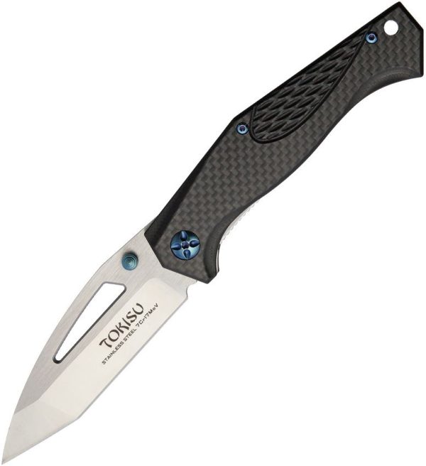 Tokisu Tactical Linerlock Folding Knife 7Cr17MoV Black G10