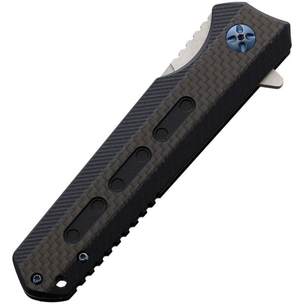 Tokisu Linerlock CF/G10 Folding Knife - Black G10 Carbon Fiber