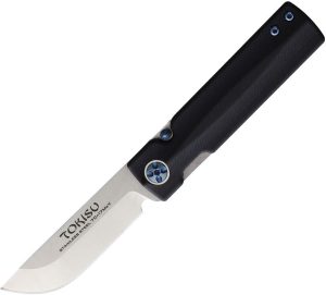 Tokisu Linerlock Black G10 - Thumb Stud