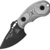 TOPS Wolf Pup Fixed Blade 1095 Steel Black Micarta EDC Knife