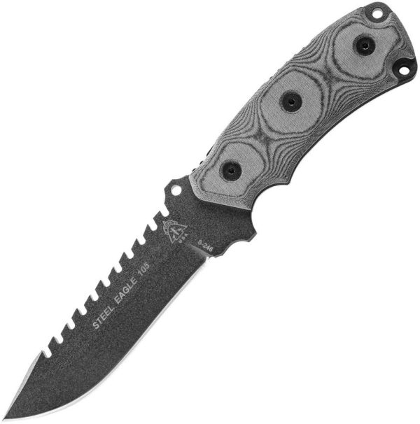 TOPS Steel Eagle Fixed Blade - Black Micarta